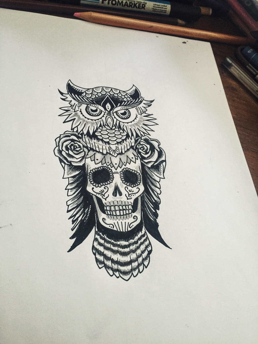 Owl tattoo concept