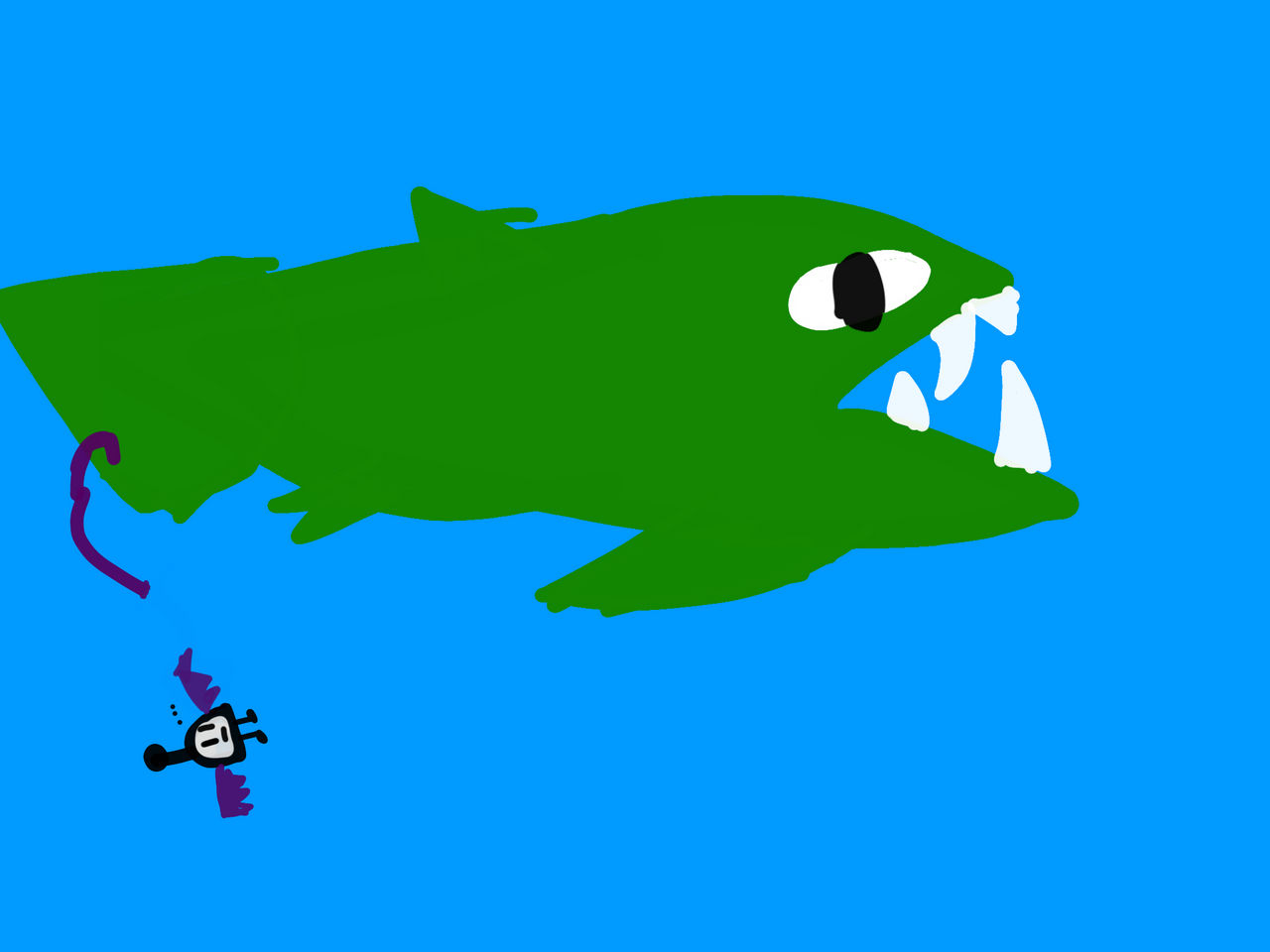 Bfdi fishing chompy by Vvvvvv0 on DeviantArt