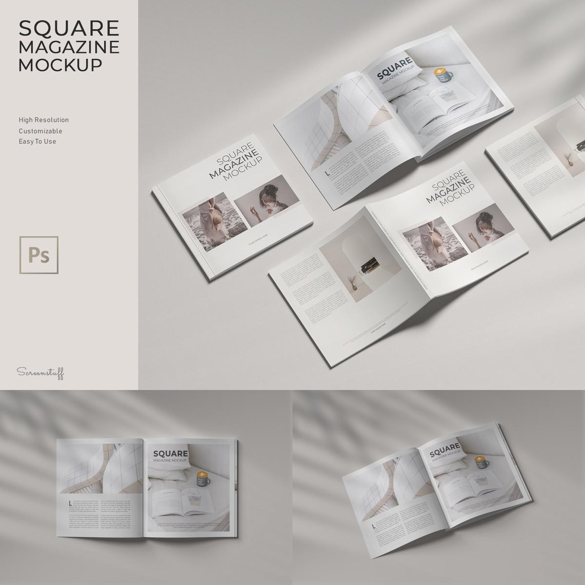 Square Brochure / Magazine Mockup by efildebarnma on DeviantArt