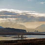 Heather fire across Loch Droma