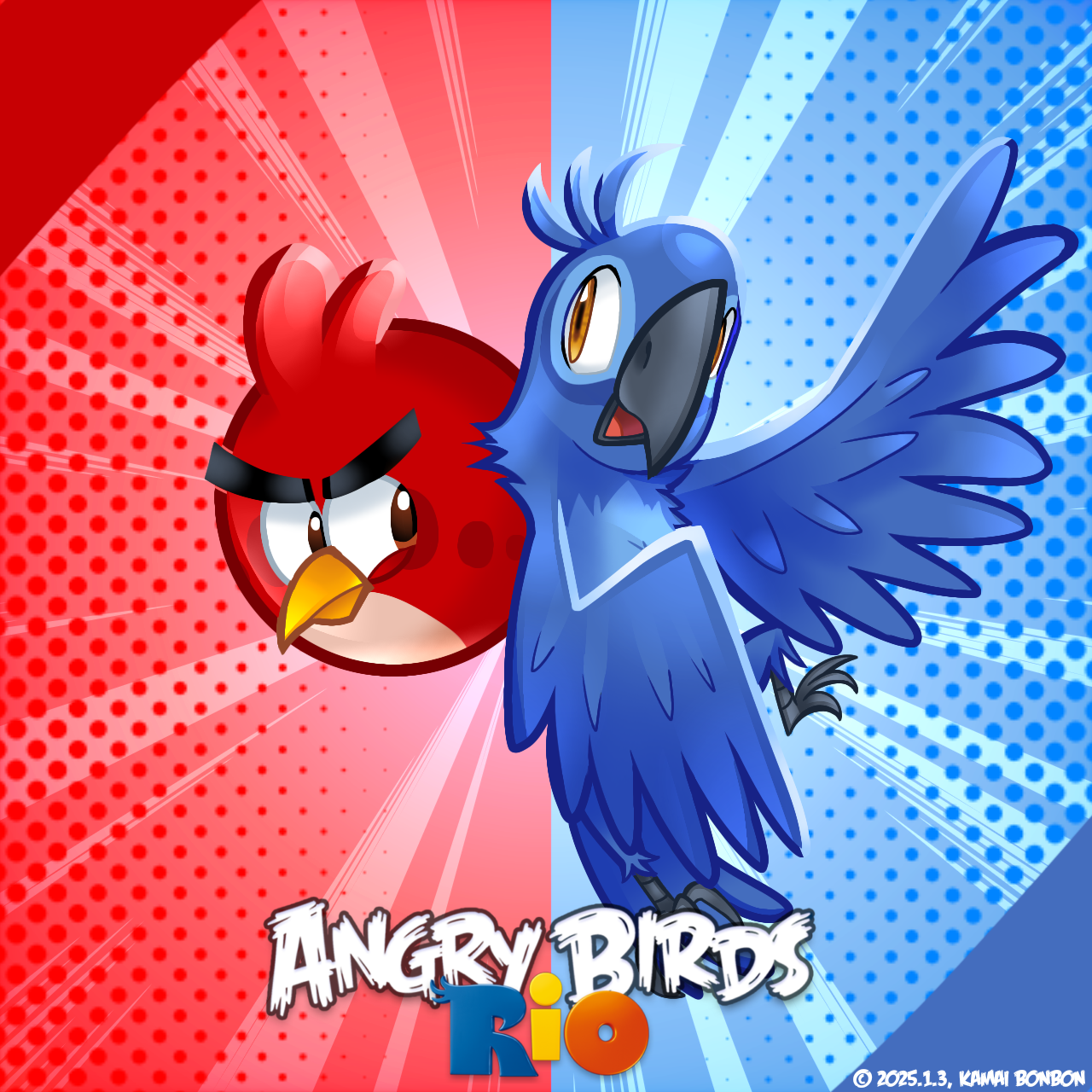 Blu Rio Render Deviantart Mario and Sonic but it's Angry Birds Rio by SonicSimpertehe on DeviantArt