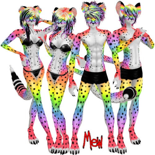 Rainbow Cheetah - IMVU Furset by lonelycard on DeviantArt
