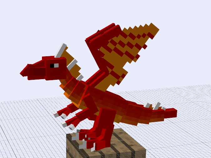 Fire Dragon Minecraft Techne Model by BlueEyes9 on DeviantArt