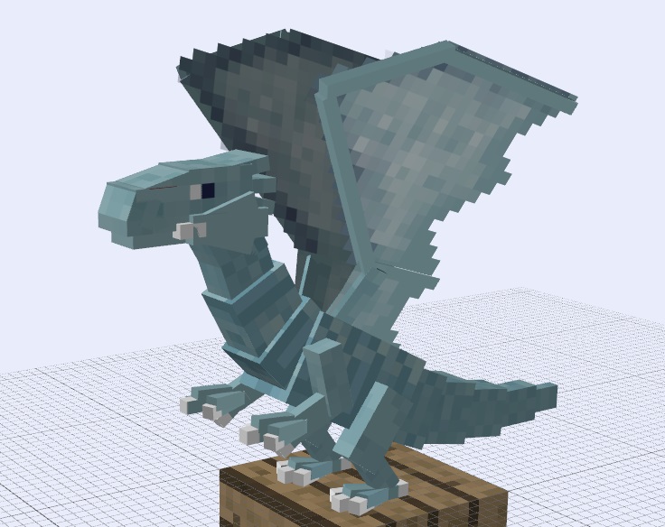 Blue Eyes White Dragon Minecraft Techne Model by BlueEyes9 on DeviantArt