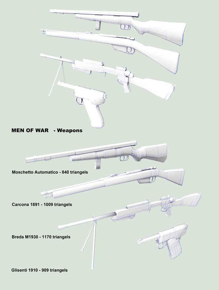 men of war weapons