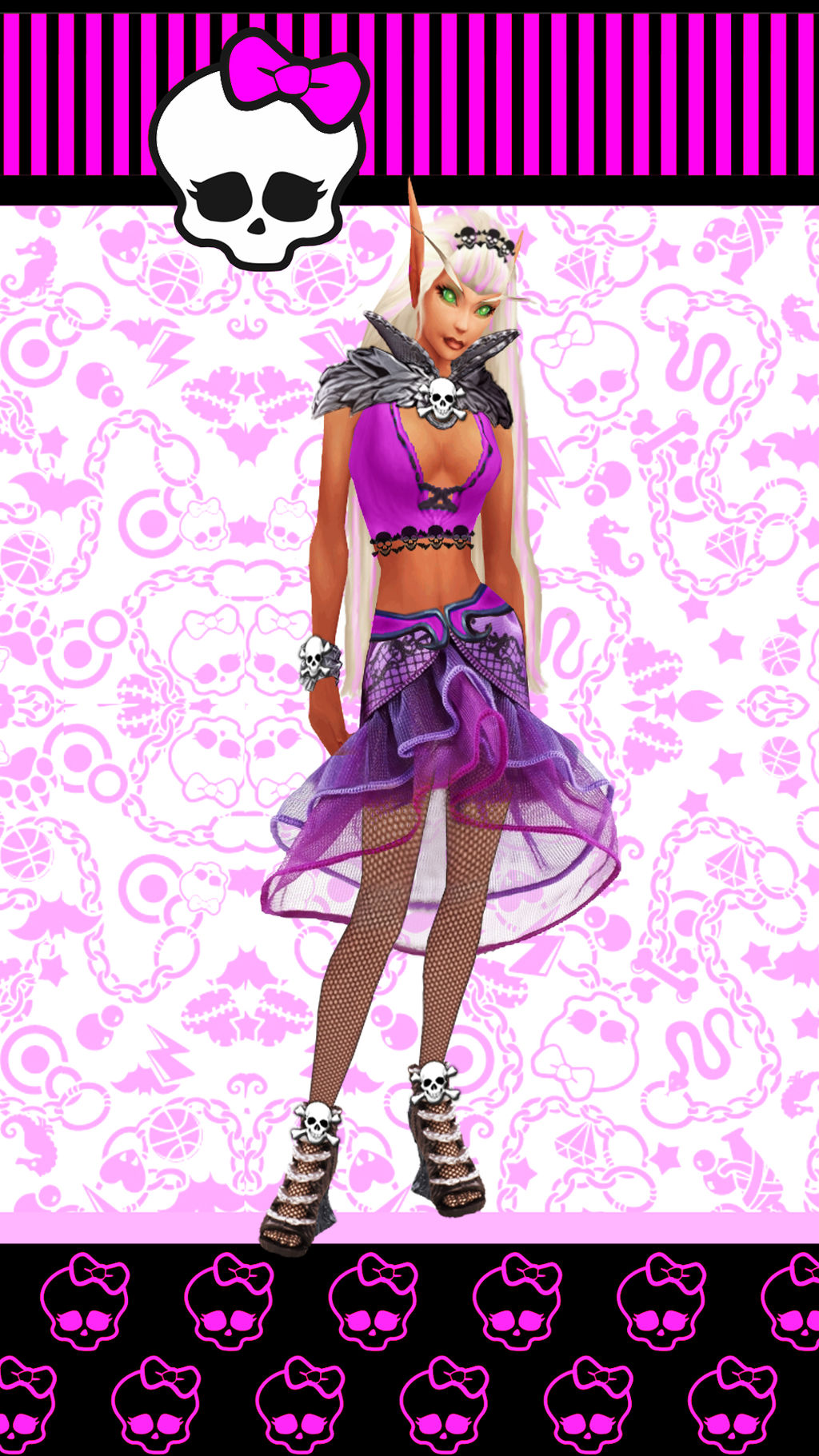 Wow Meets Monster High Phone Wallpaper By Shyama88 On Deviantart Wow Meets Monster High Phone Wallpaper By Shyama88 On Deviantart