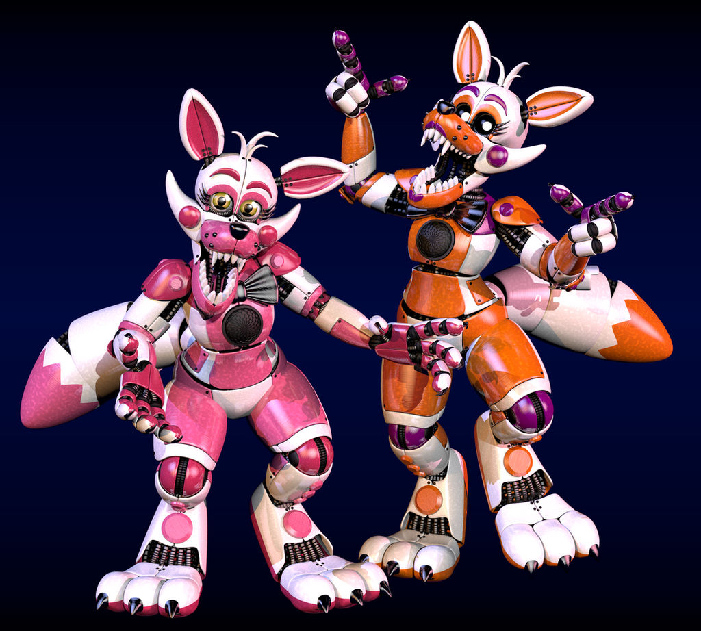 Funtime Foxy And Lolbit - online puzzle