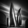 Zaha Hadid style Cyberpunk City Skyscrapers