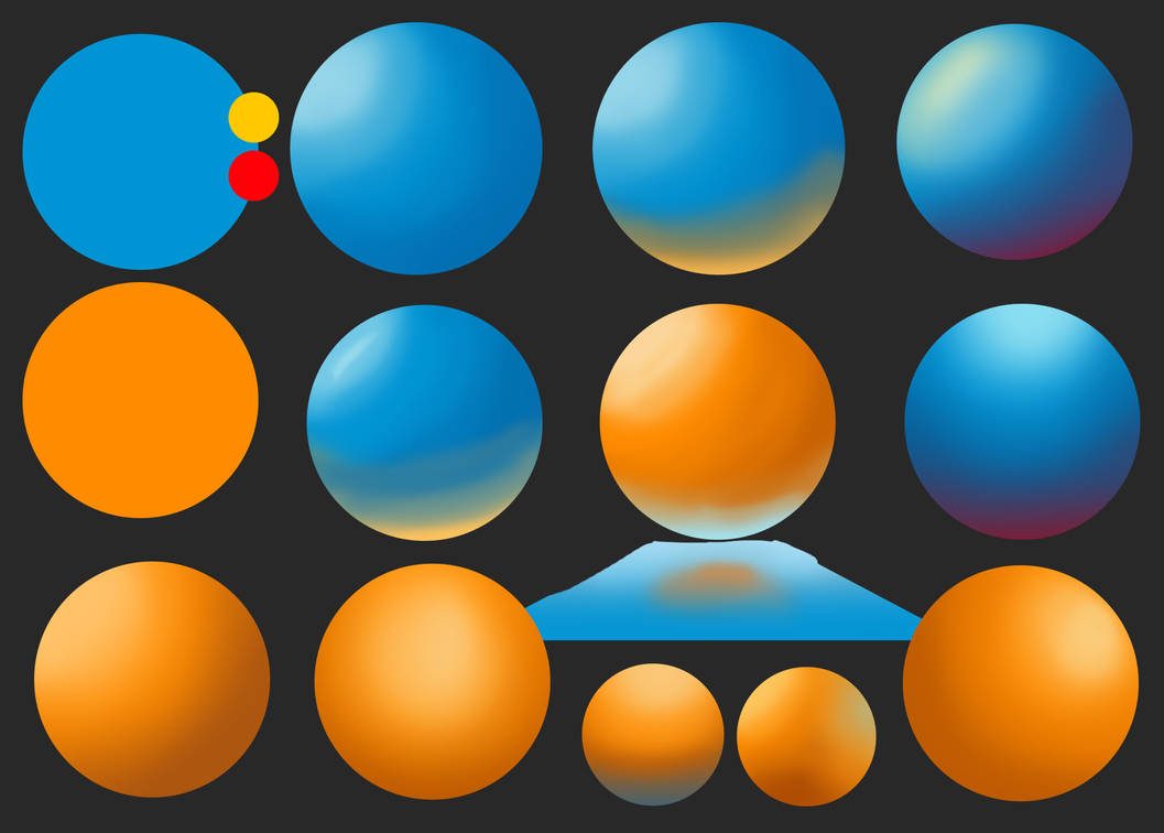 Shading Practice - Spheres 2 by joshuchiha12 on DeviantArt