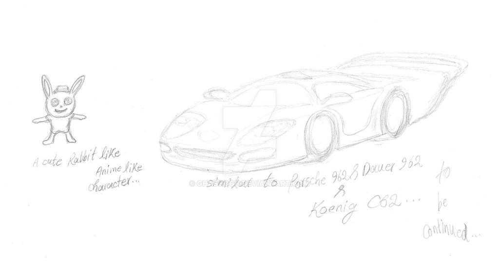 Gulf Rabbit Car Drawing cute rabbit like character and super race car a g by ghashogh on DeviantArt