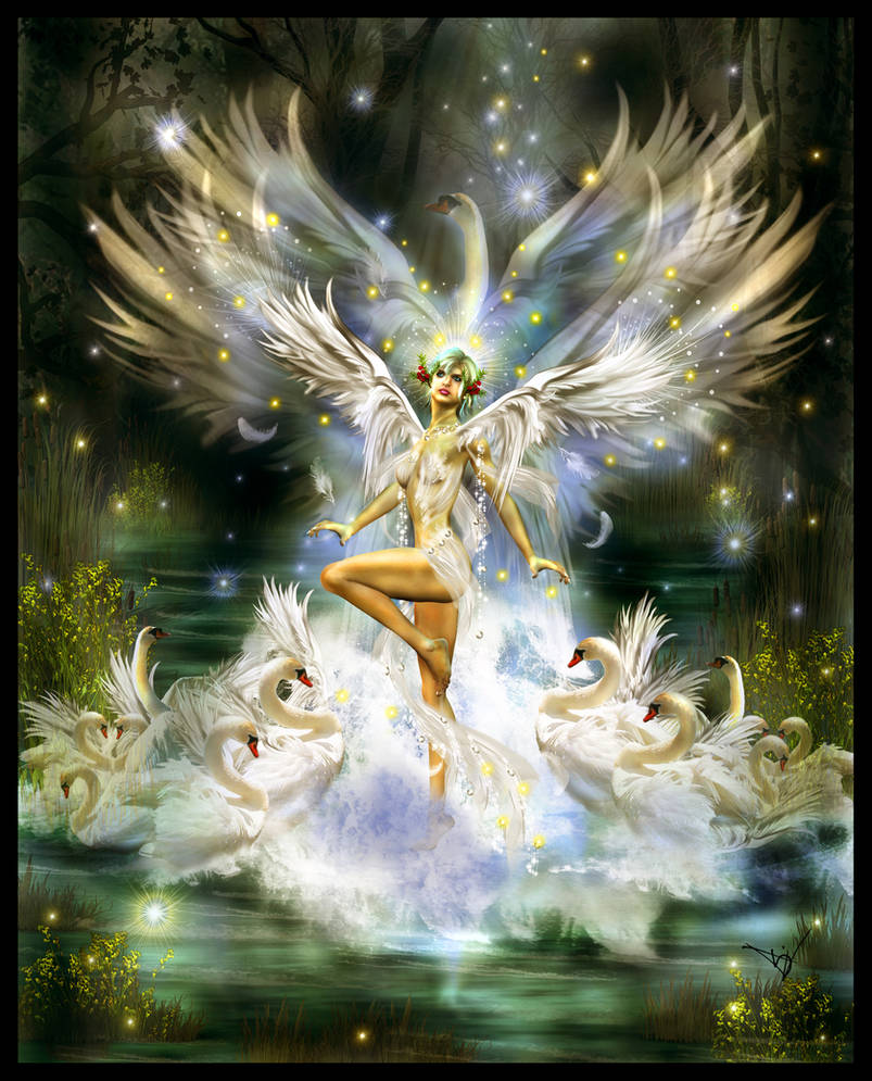 Swan Maiden Color Shift by Quicksilverfury