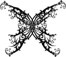 Gothic Butterfly Tattoo
