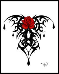 Gothic Rose Tattoo Print V2