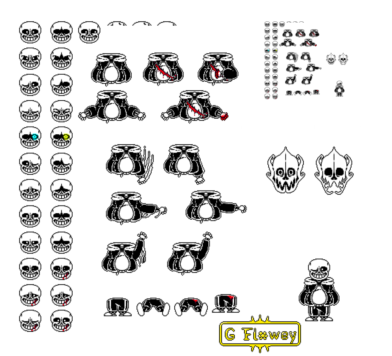 Undertale Sans Sprite Sheet V 3 By Gflowey On Deviantart