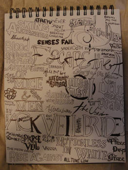 Band logos doodle