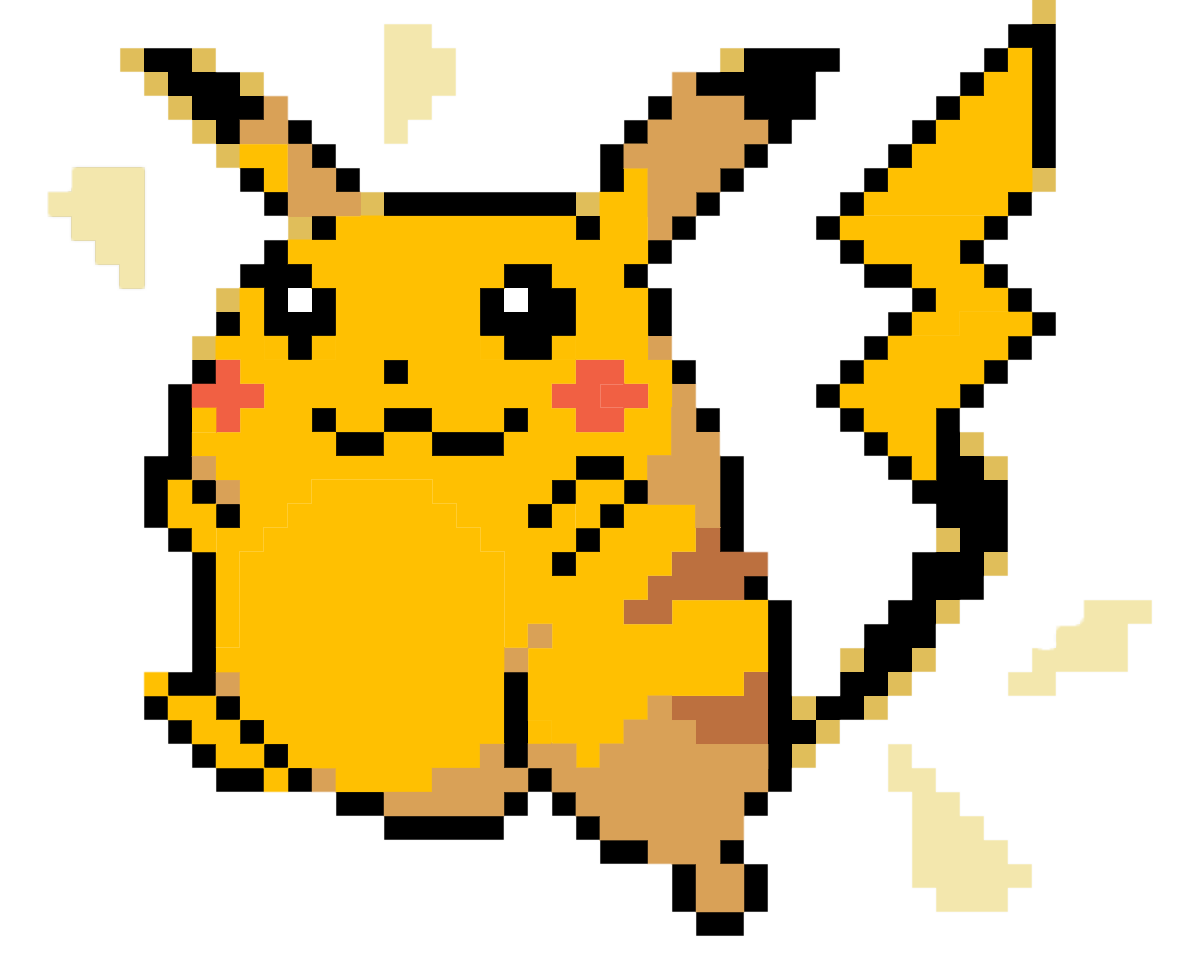 Pikachu Red Blue Sprite with Anime Colors by DeviantArt