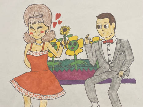 Pee-Wee Herman and Miss Yvonne