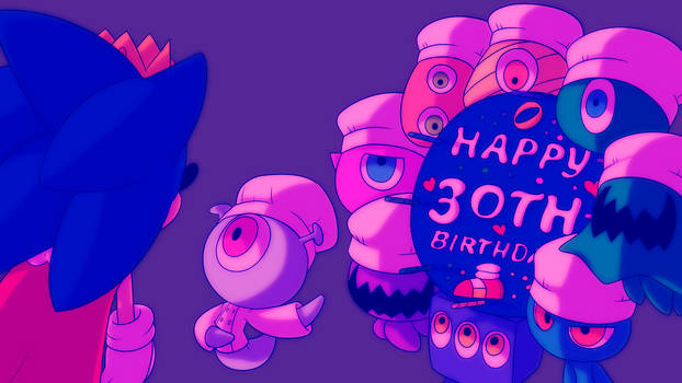 Happy 30th, Sonic!!!! (Collab Drawing)