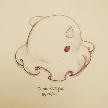 Inktober day 29 - Dumbo Octopus