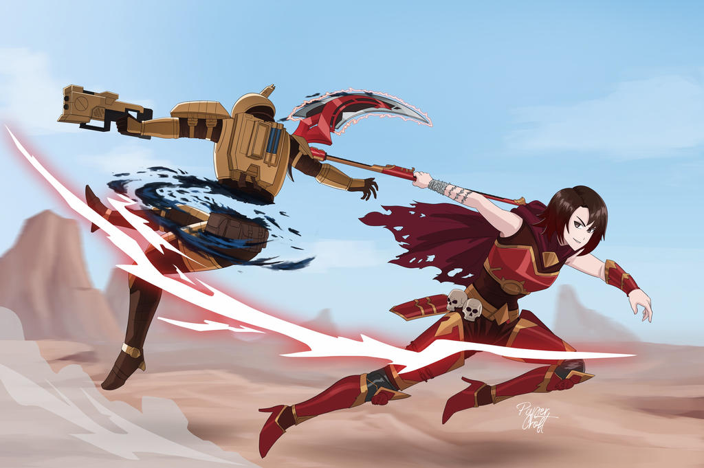 40k Ruby RWBY x Warhammer 40K - Ruby Rose Slash Firewarrior by papercroft on ...