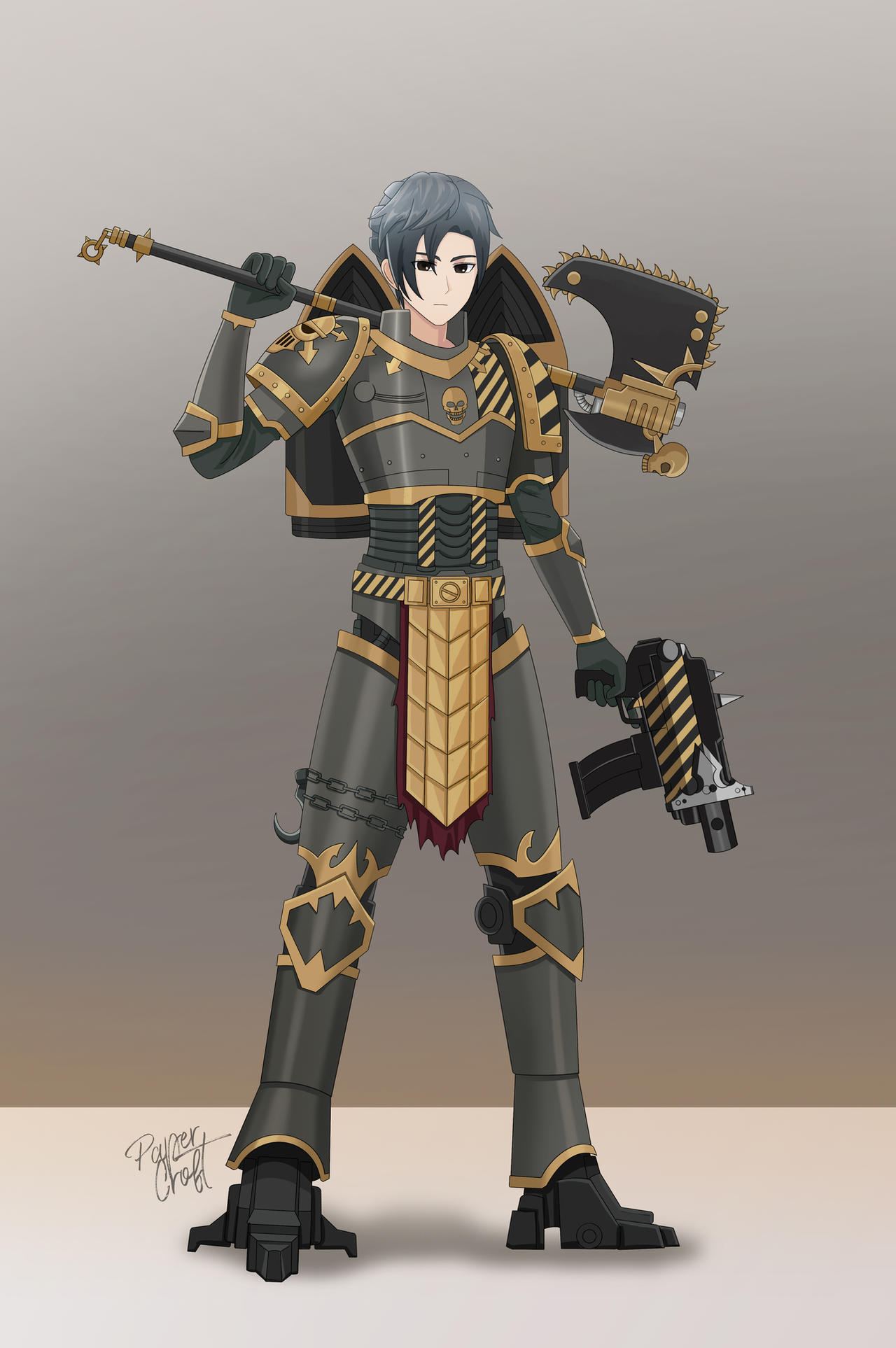 Mercury Black - Iron Warrior Raptor by papercroft on DeviantArt