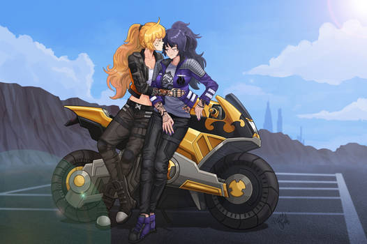 RWBY x Cyberpunk - Yang X Blake