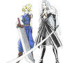 Cloud and Sephiroth