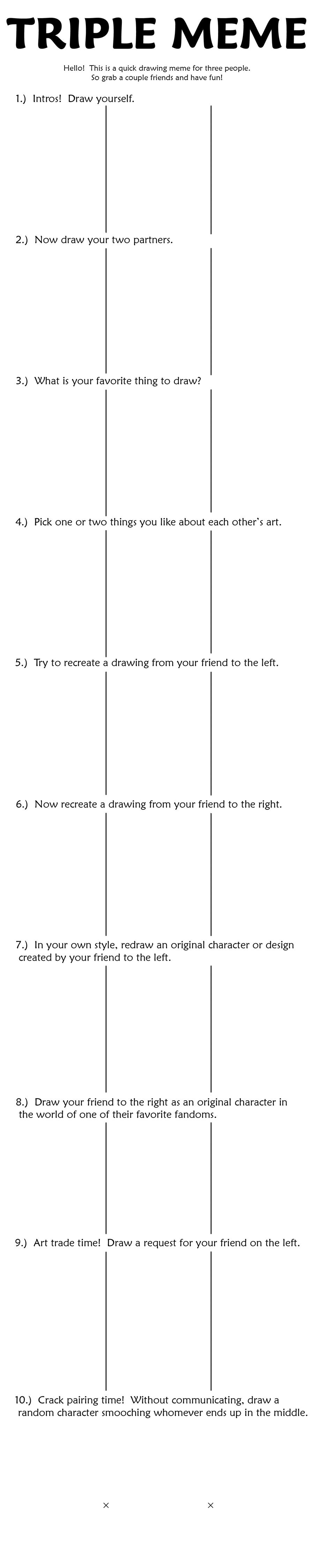 Triple Meme - Template by Naerko on DeviantArt