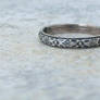 Floral Silver Ring Antiqued Bouquet Band