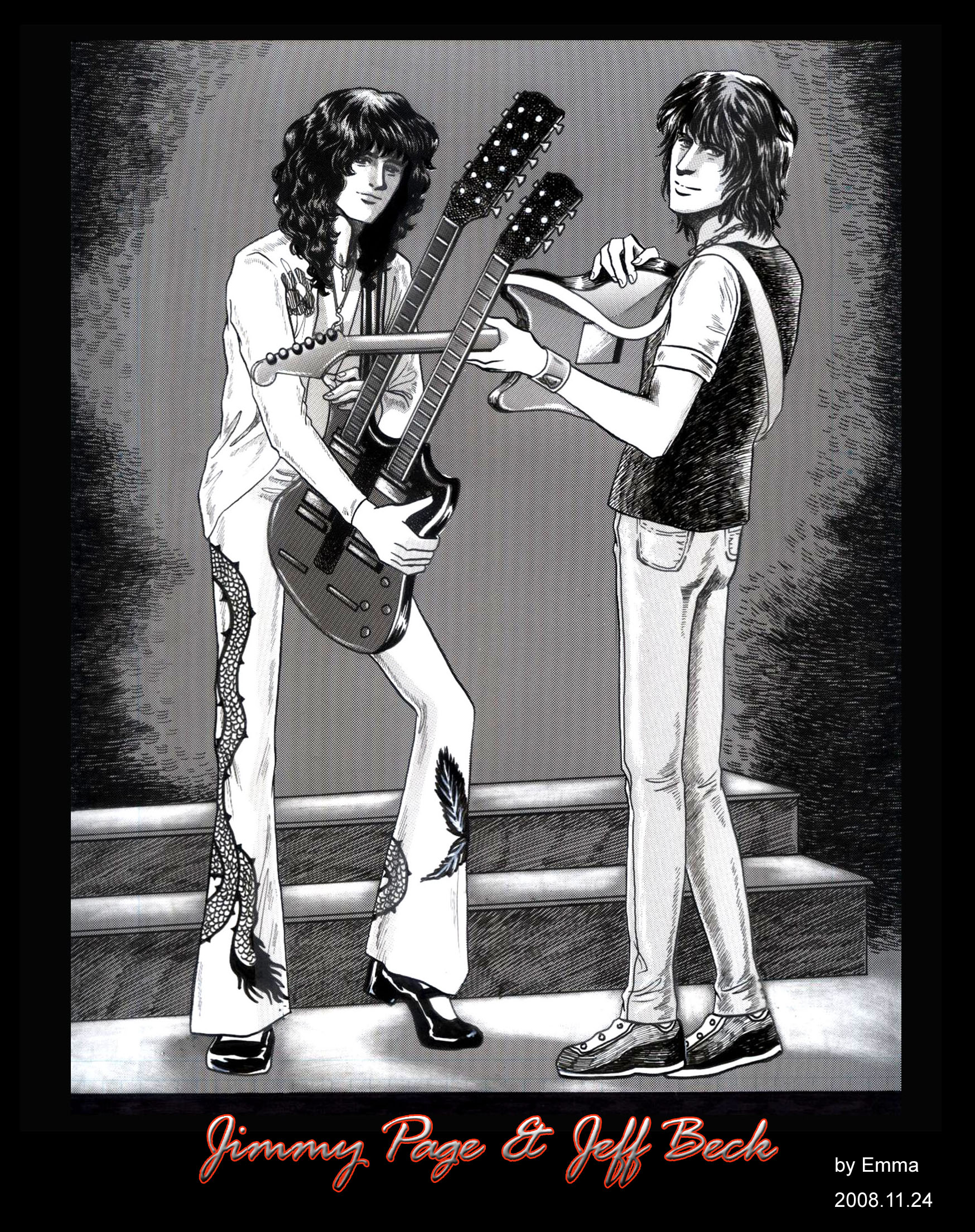Jimmy Page Jeff BeckBrothers by beckpage on DeviantArt