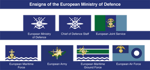 Ensigns of the European Ministry of Defence