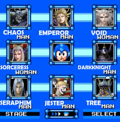 Mega Man Stage Select but it Final Fantasy Villain