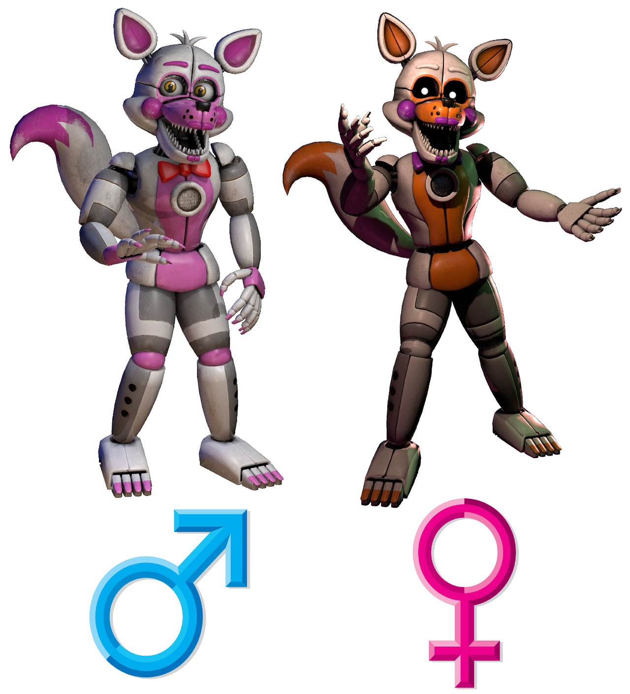 Funtime Foxy is Male and Lolbit is Female by CoDXros3 on DeviantArt