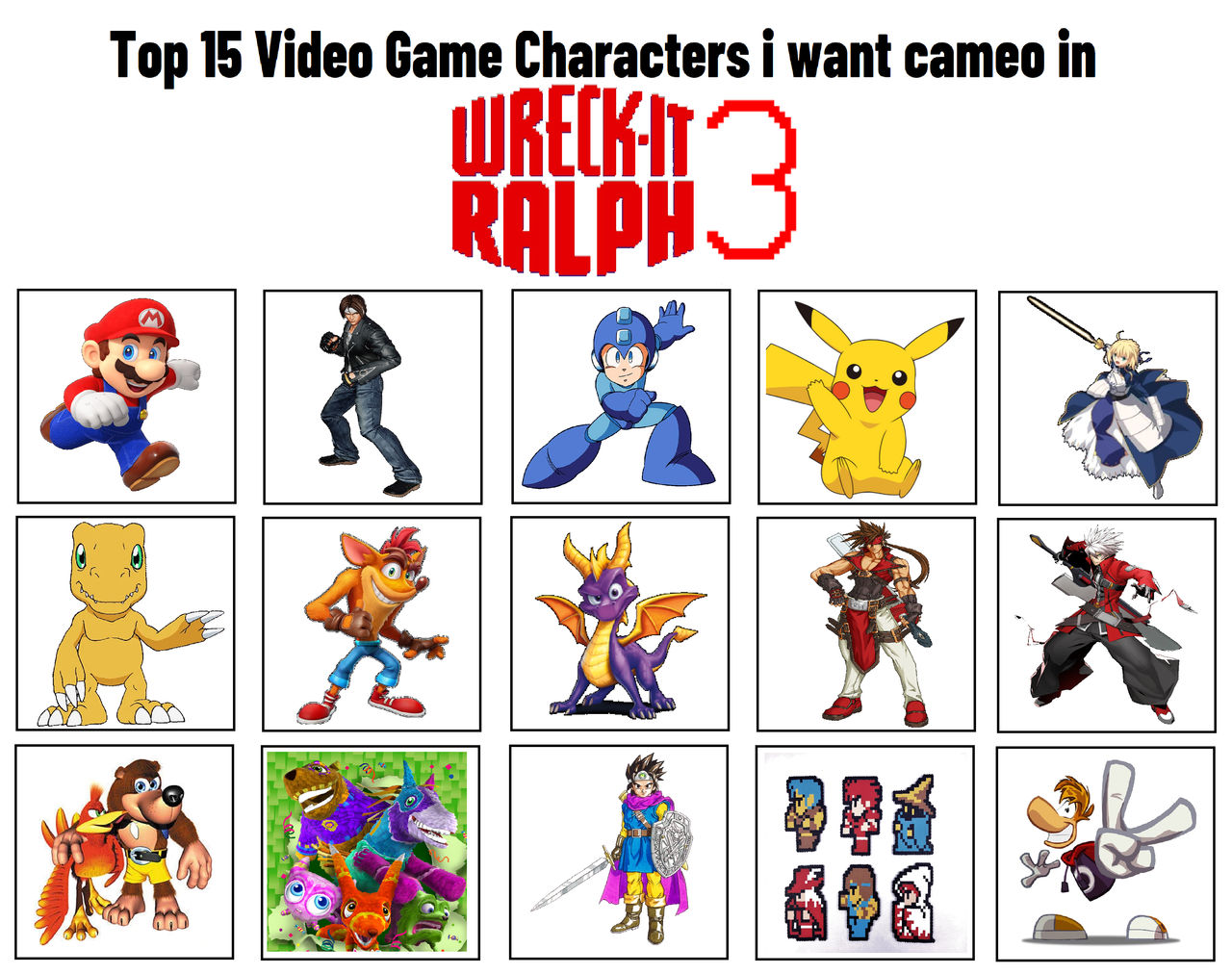 My Top 15 VG Characters i want cameo in WIR3 by CoDXros3 on DeviantArt