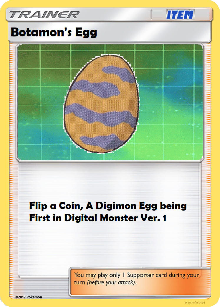 Botamon's Egg in Pokemon TCG by CoDXros3 on DeviantArt