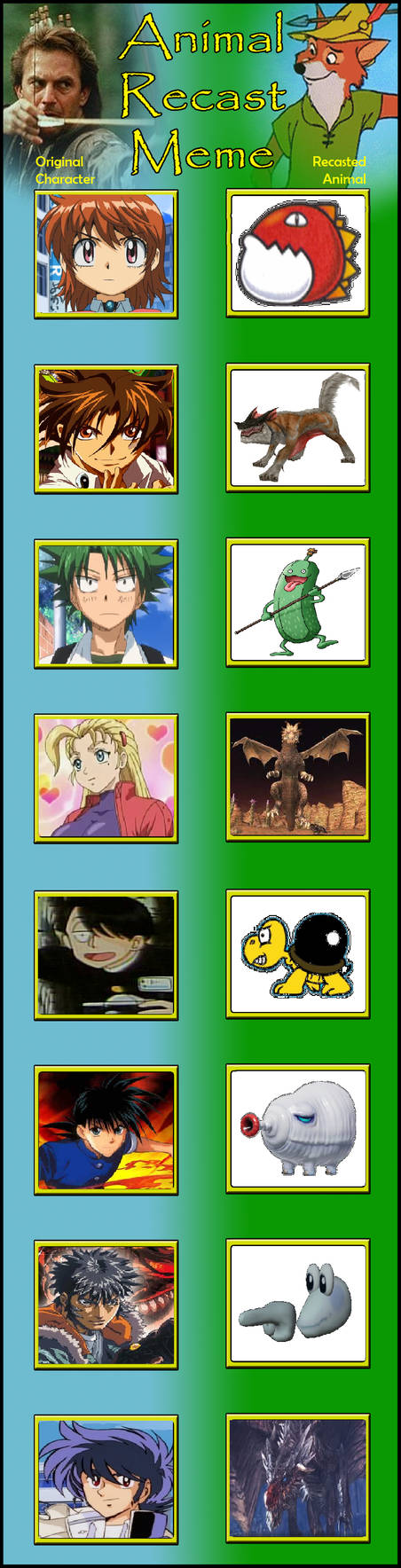 Anime Character as Video Game Creatures Part 43 by CoDXros3 on DeviantArt