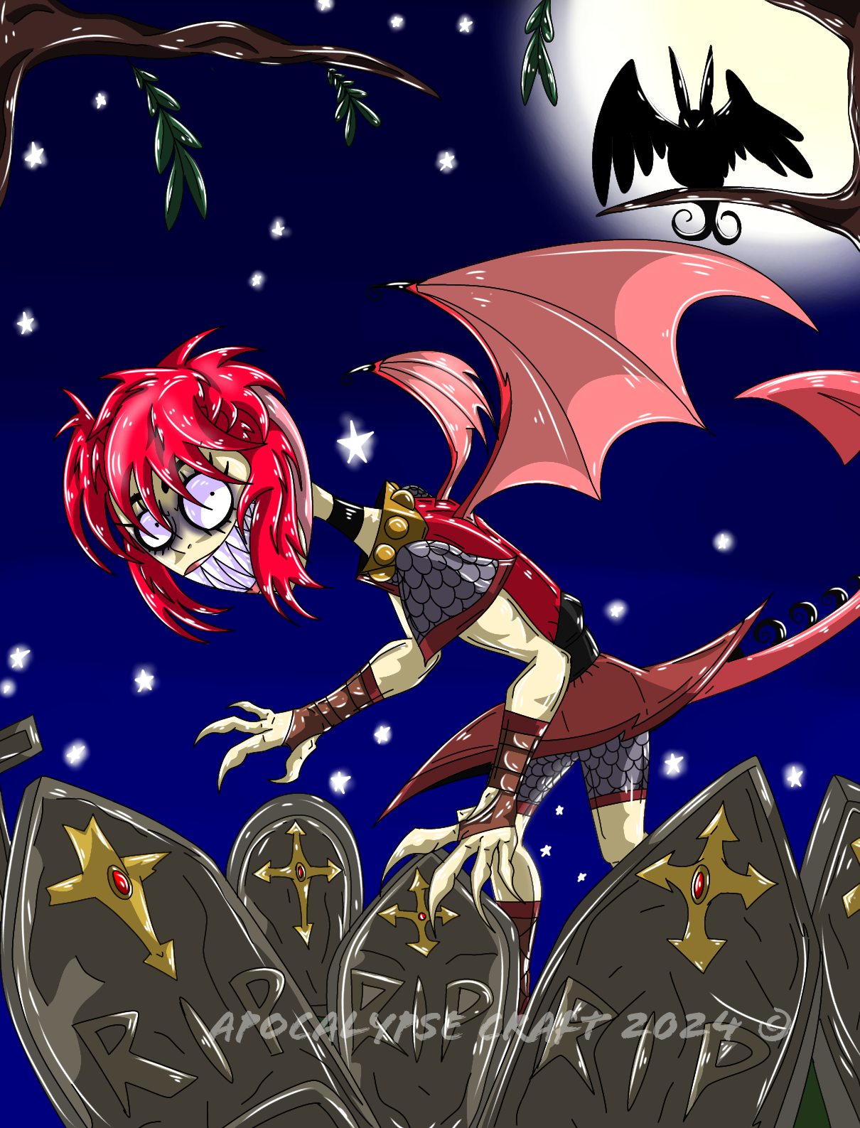 Nimona Fanart (CreepyPasta) Tim Burton Style