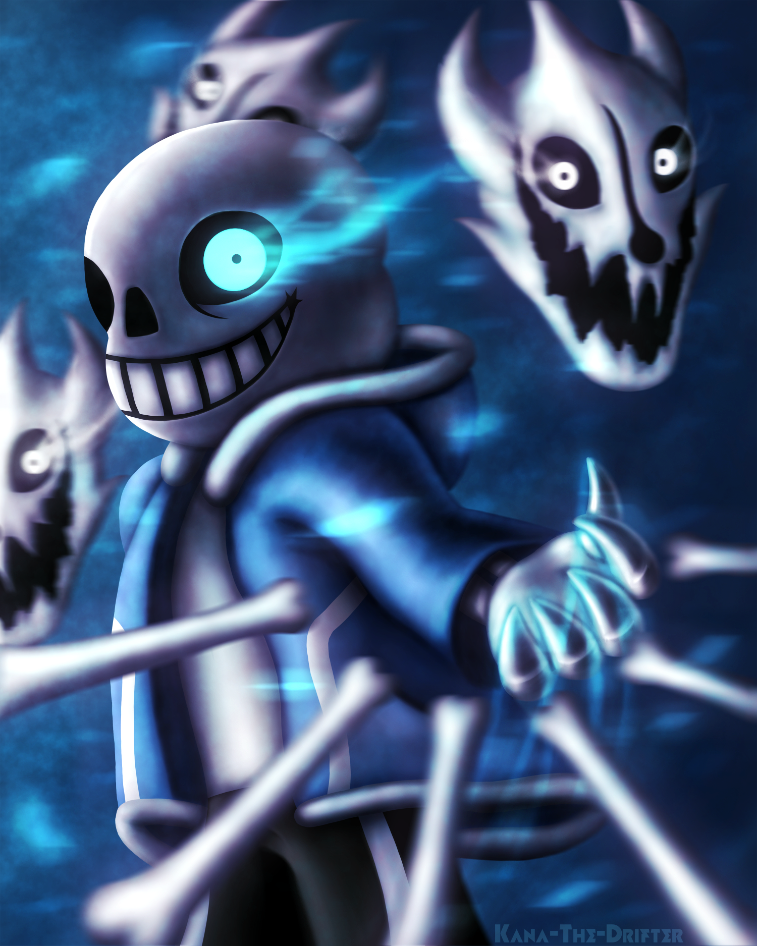 Dream sans ← a fan-art Speedpaint drawing by Ink - Queeky - draw & paint