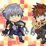 Sora and Riku chibis