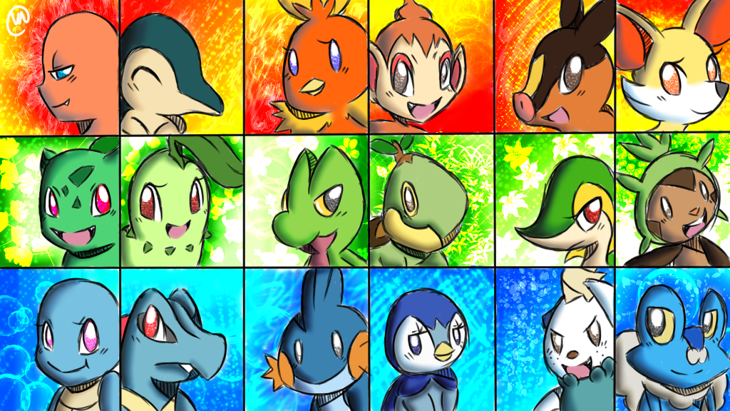 pokemon wallpaper all starters