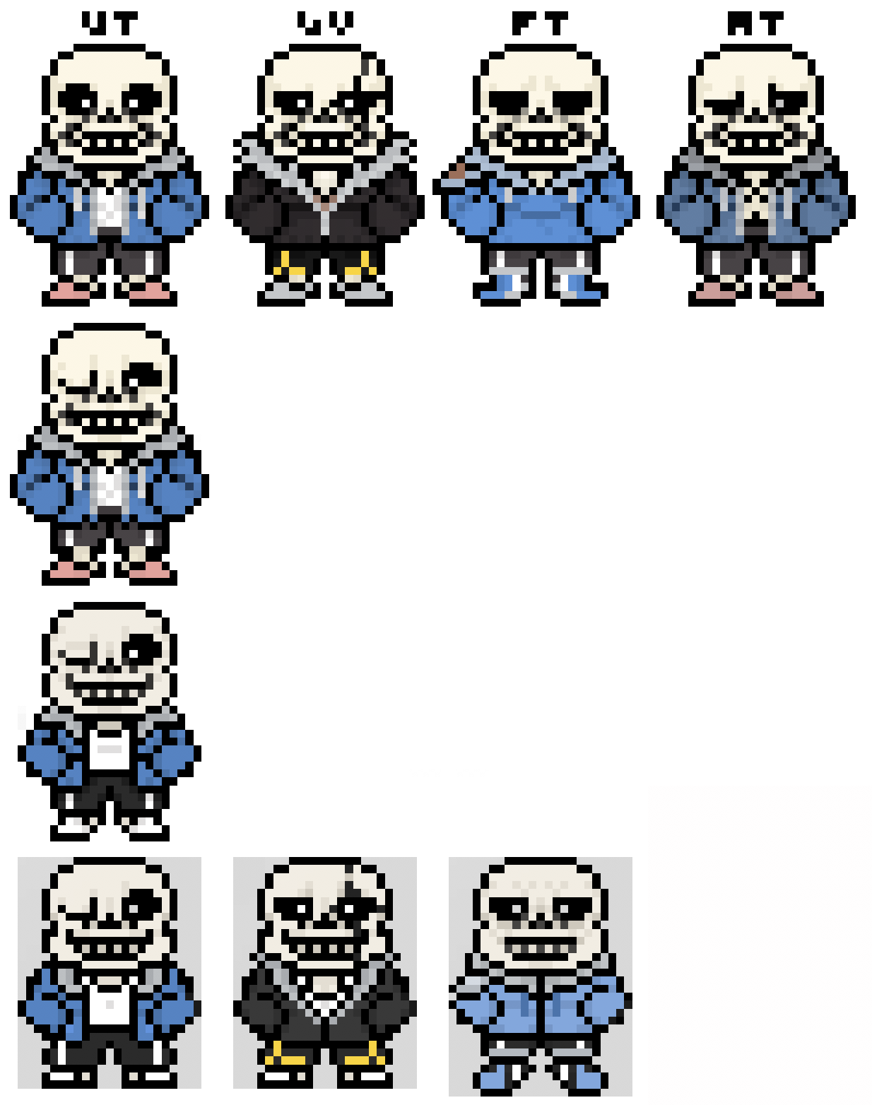 overworld sans sprites i made : r/Undertale