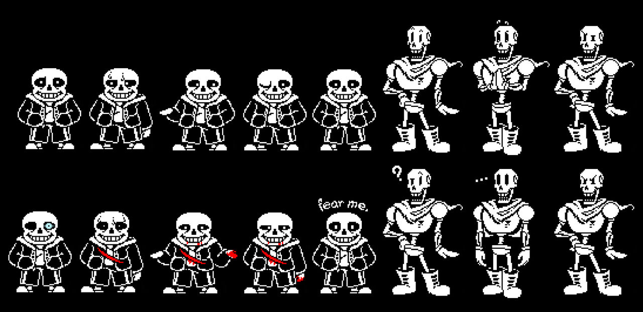 Papyrus and Sans Sprites by spdy4 on DeviantArt