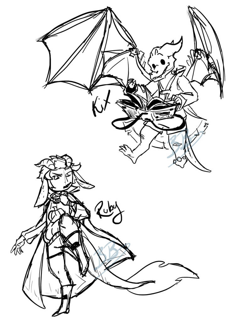 Ruby and Kix (DnD ch Noodle Dragon and Cardinal) by SafetyBob9001 on ...