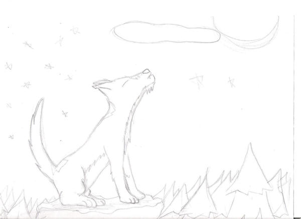 Moon Light Howl -Line Art- by snugglespickles on DeviantArt
