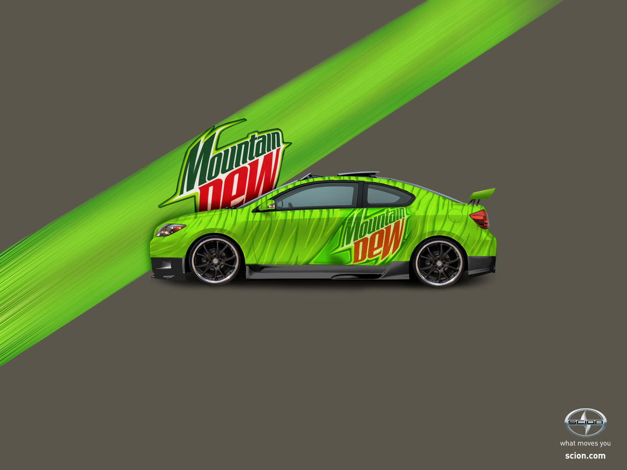 The Mountain Dew Scion Tc