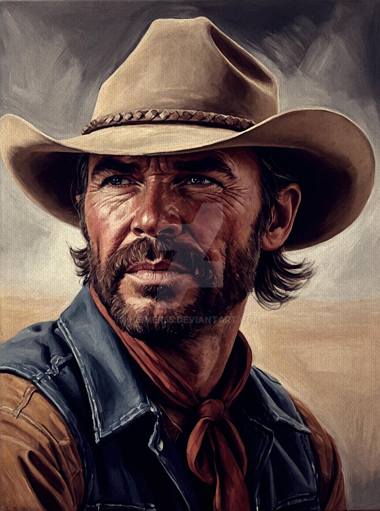 Cowboy painting
