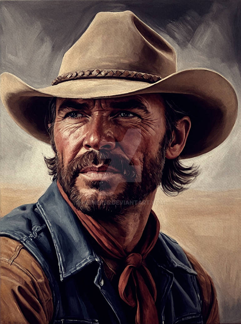 Cowboy painting by Heimer55 on DeviantArt