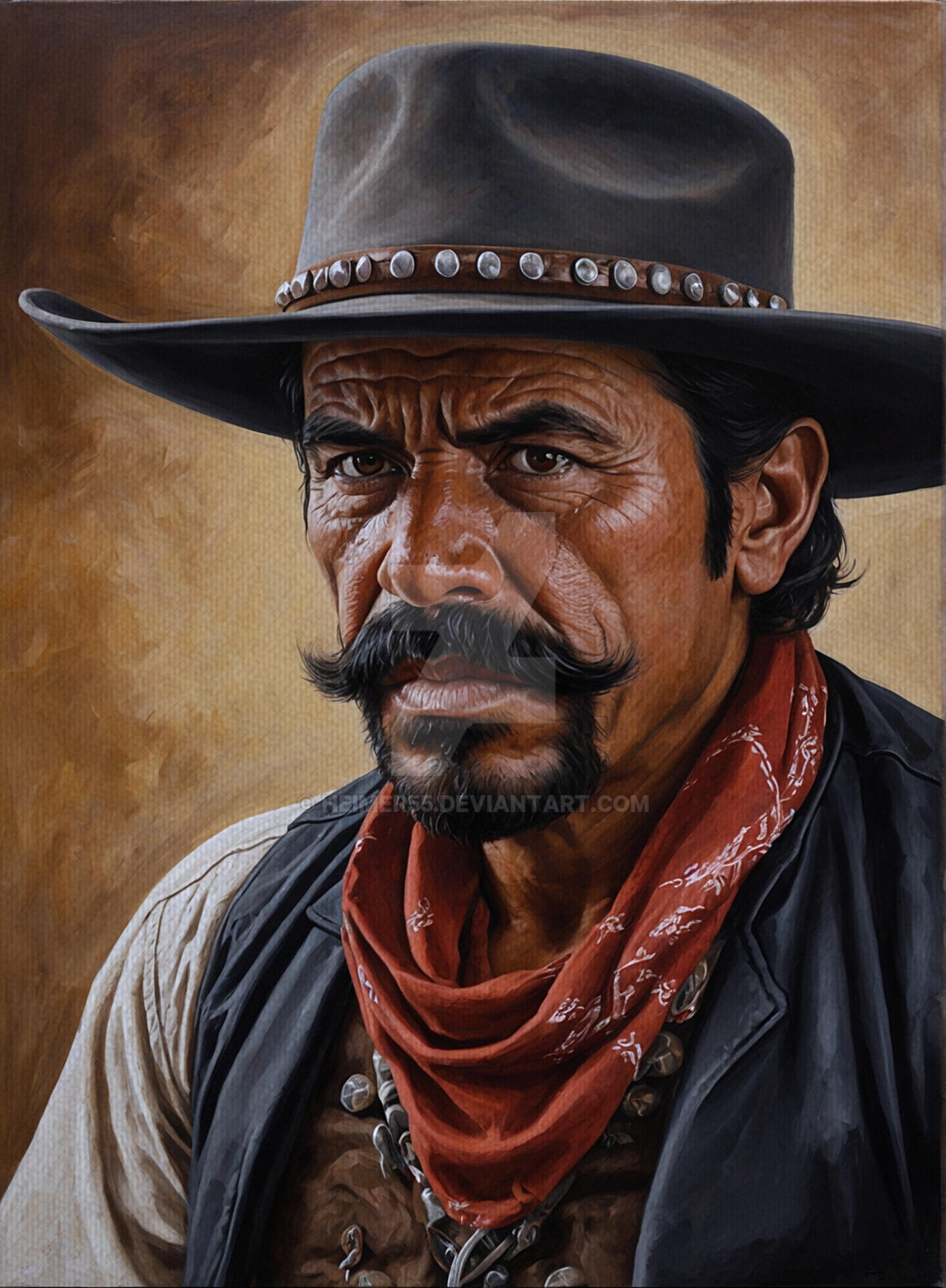Painting of a western mexican bandito by Heimer55 on DeviantArt
