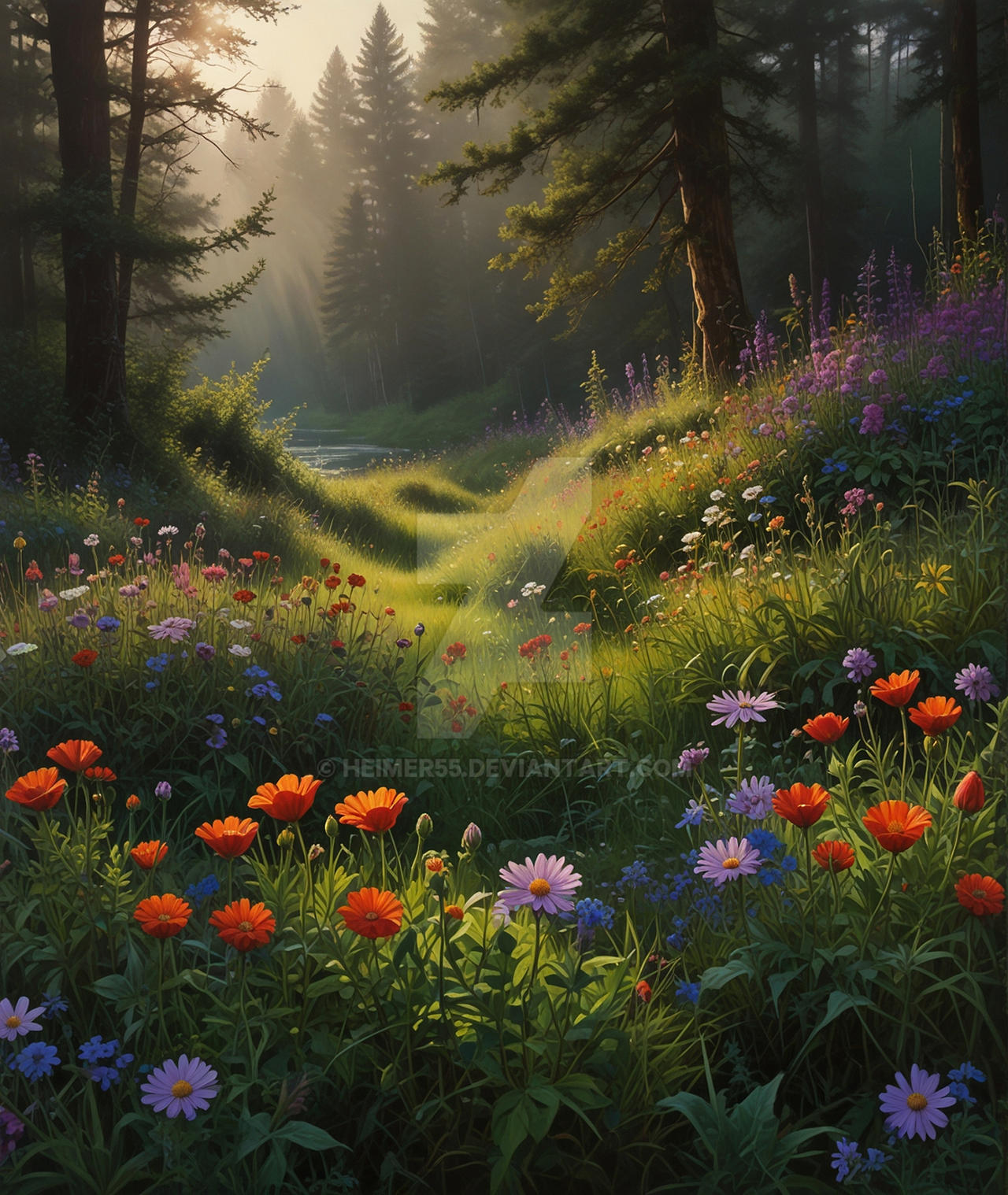 Wildflowers in the forest