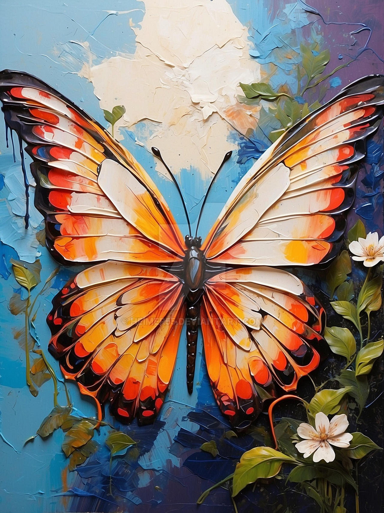 Palette knife butterfly